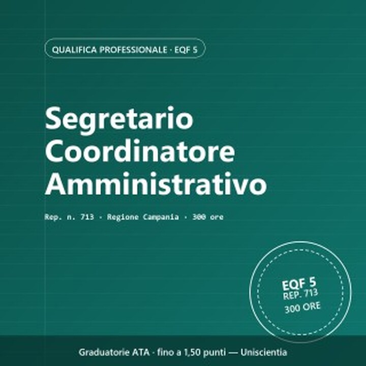 Segretario Coordinatore Amministrativo SCA (Corso Regionale)